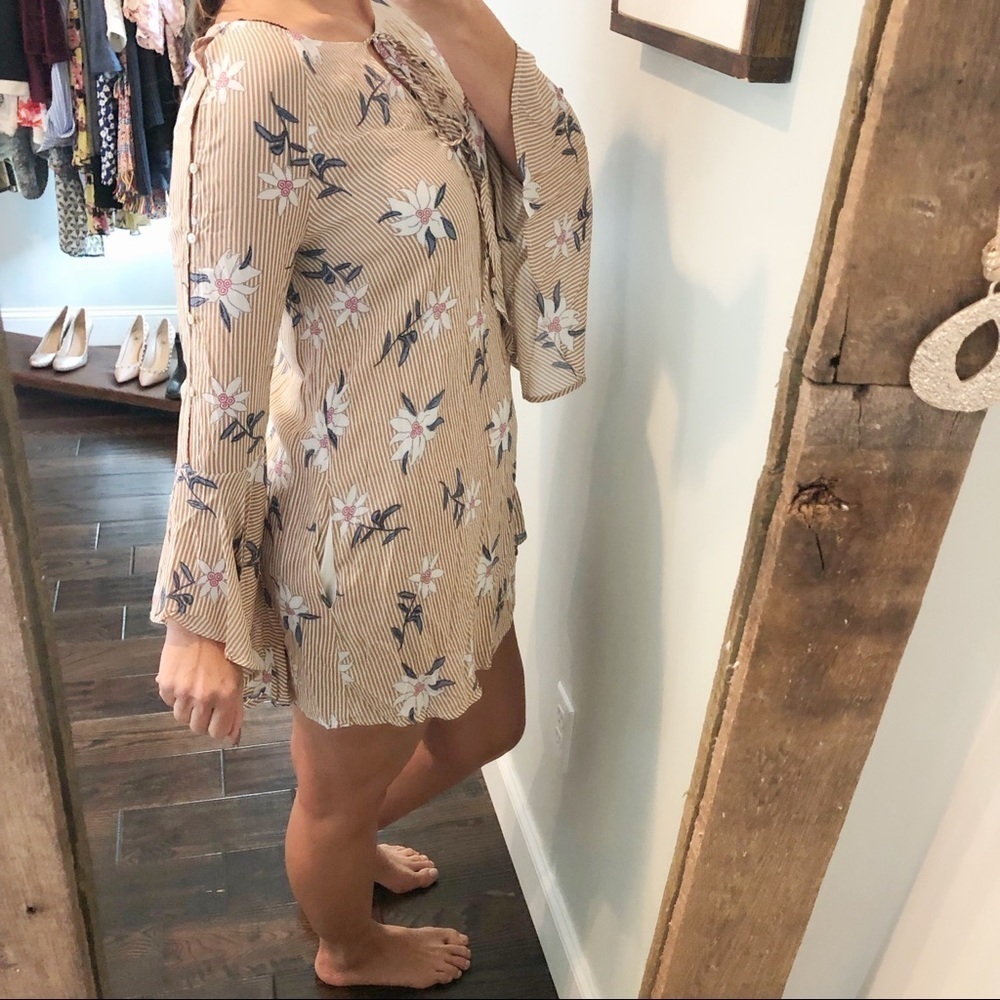 Listicle Striped Floral Dress — image 3 of 8